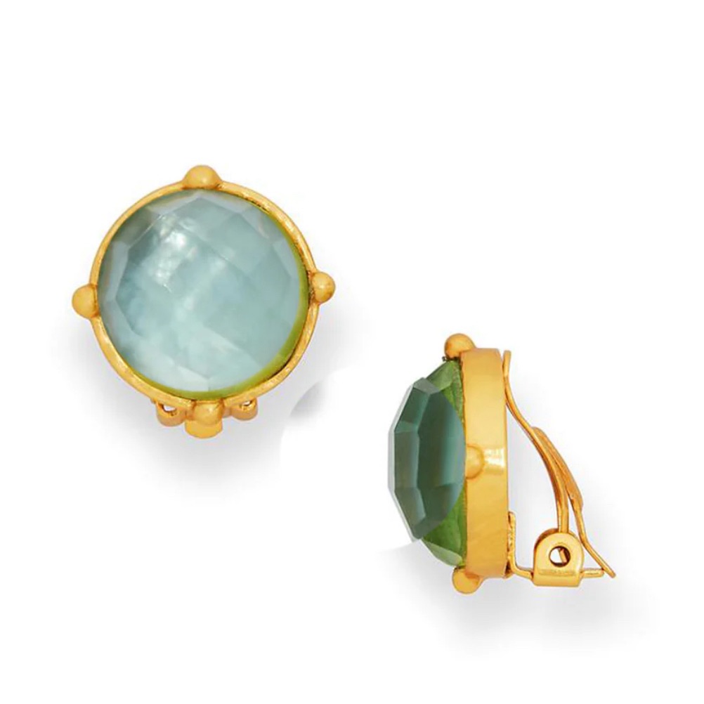 Nwt Authentic Luxury Spring Summer Rare Julie Vos Gemstone Statement Earrings